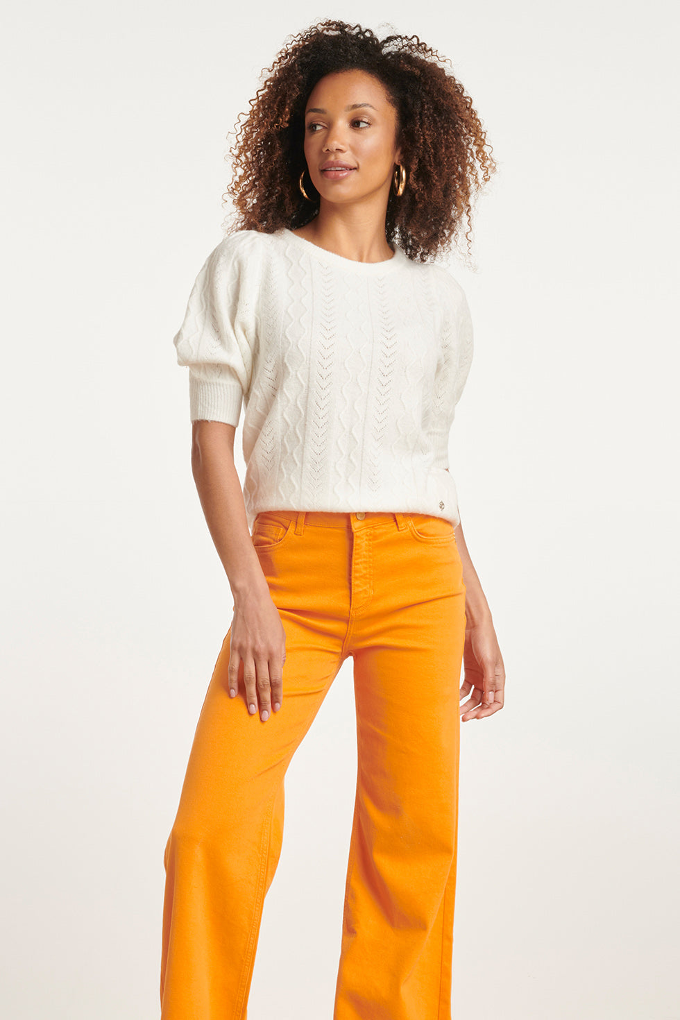 24121 Te Gebreide Trui | White