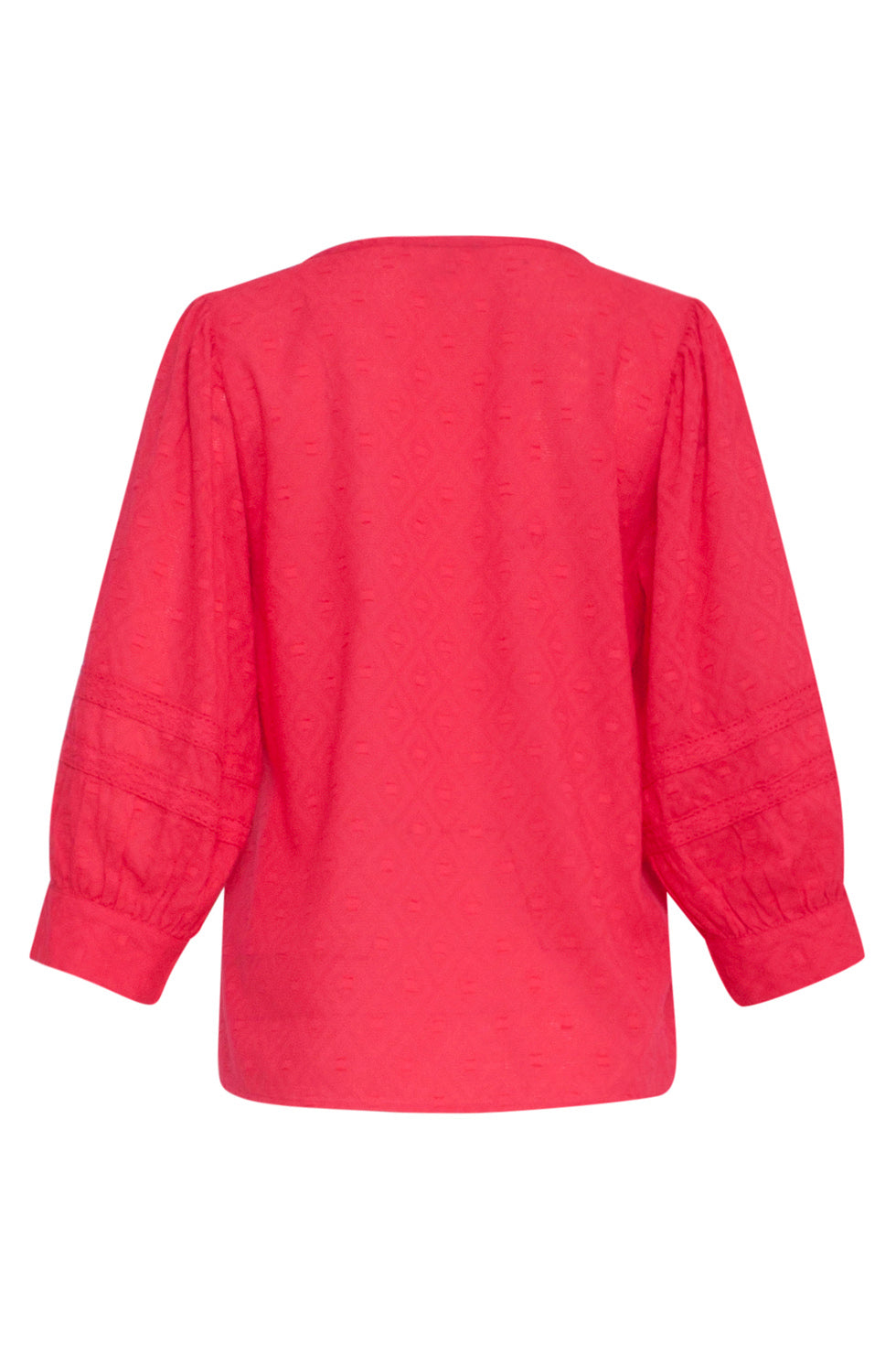 24131 Katoenen Dobby Top | Red