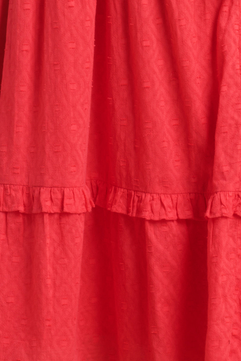 24131 Katoenen Dobby Top | Red