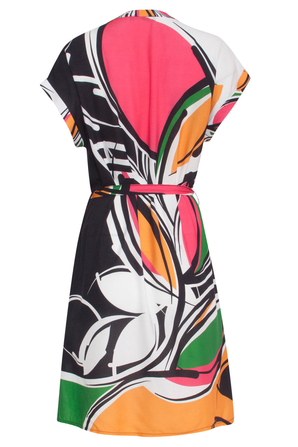 24151 Zomerjurk Met Abstracte Bloemenprint