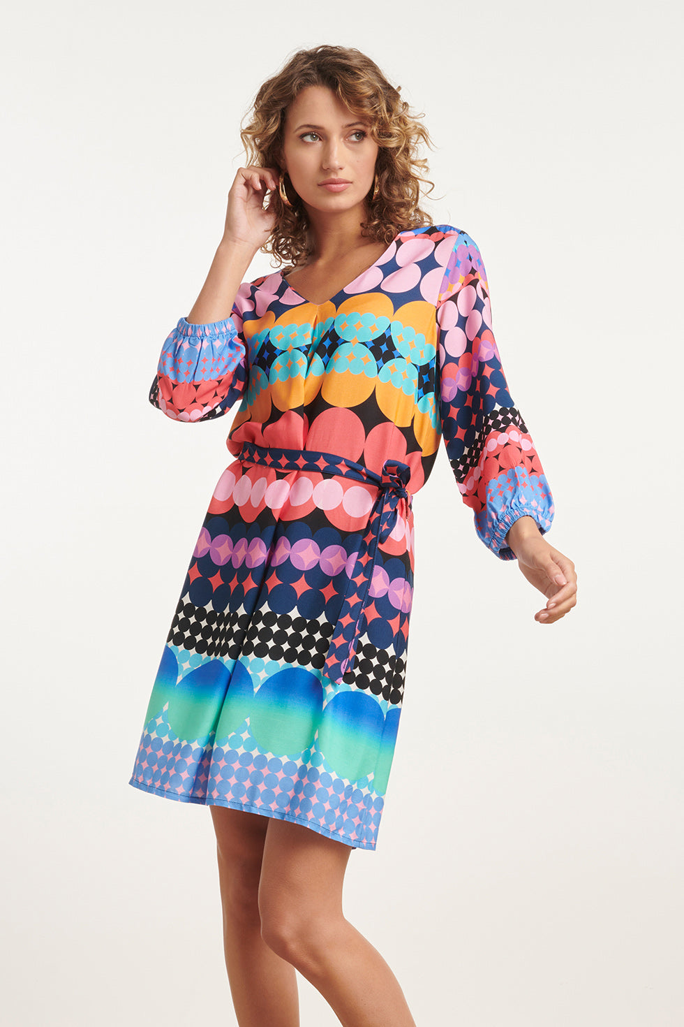 24152 Zomerjurk Met Grafische Print | Muticolour