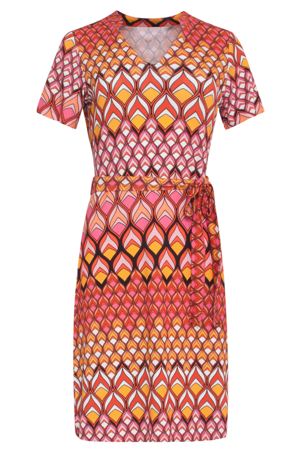 24153 Zomerjurk Met Retro Grafische Print | Muticolour