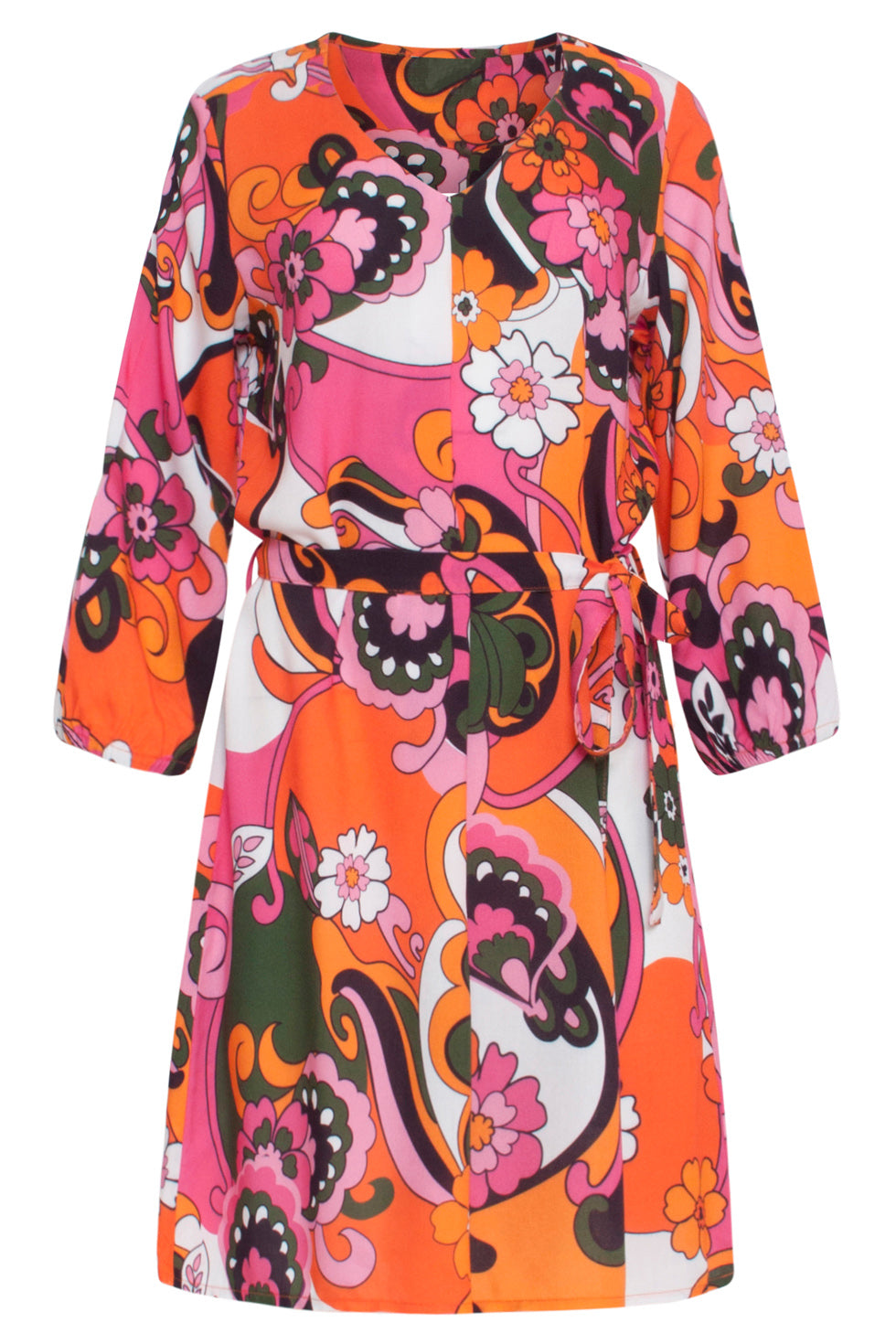 24155 Zomerjurk Met Bloemenprinthelder | Muticolour