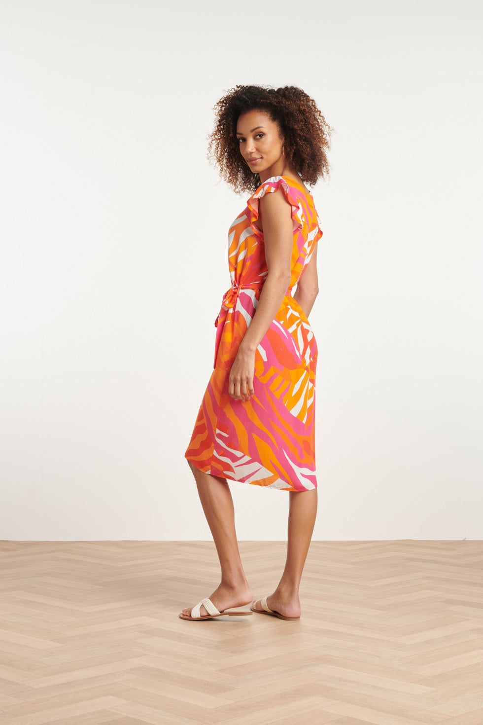 24157 Zomerjurk Met Speelse Wildprint | Muticolour