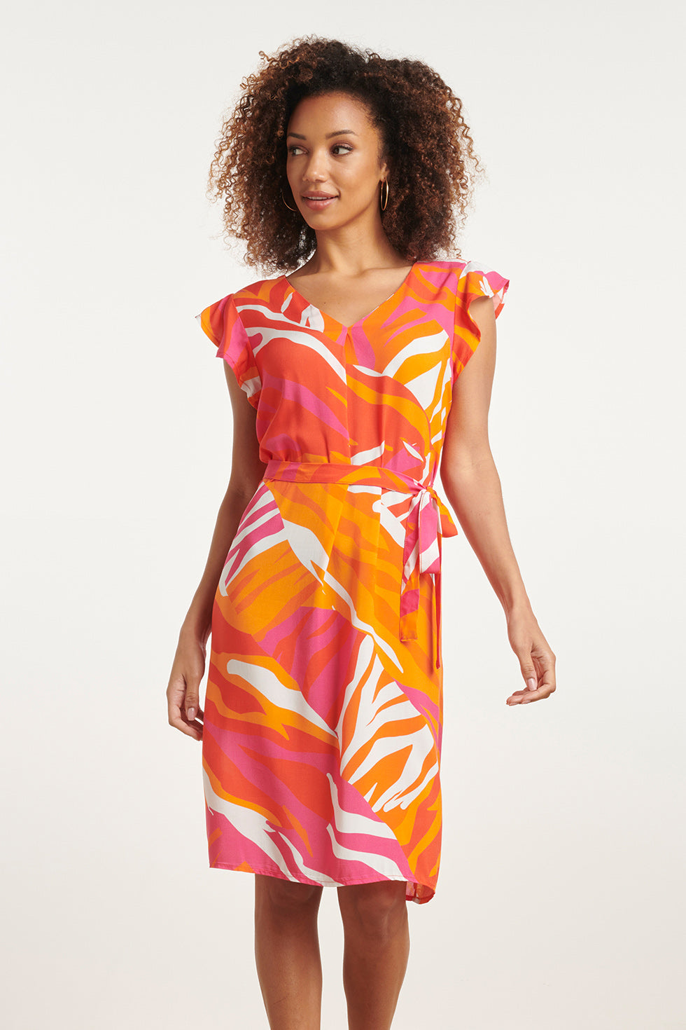 24157 Zomerjurk Met Speelse Wildprint | Muticolour