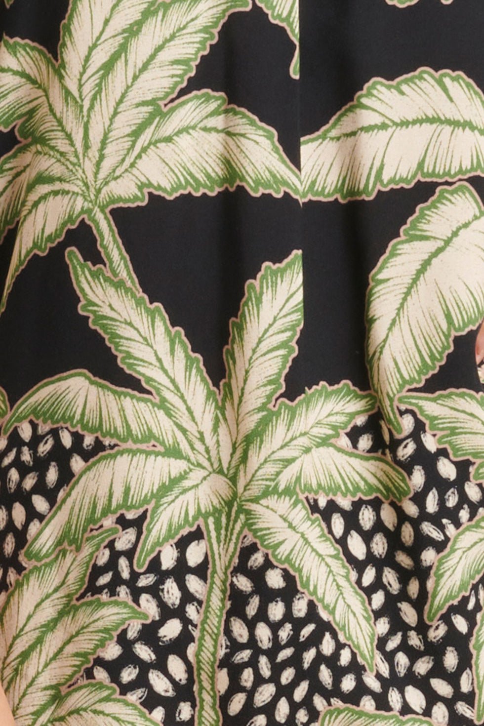 24168 Donkere Tropische Top | Black - Muticolour