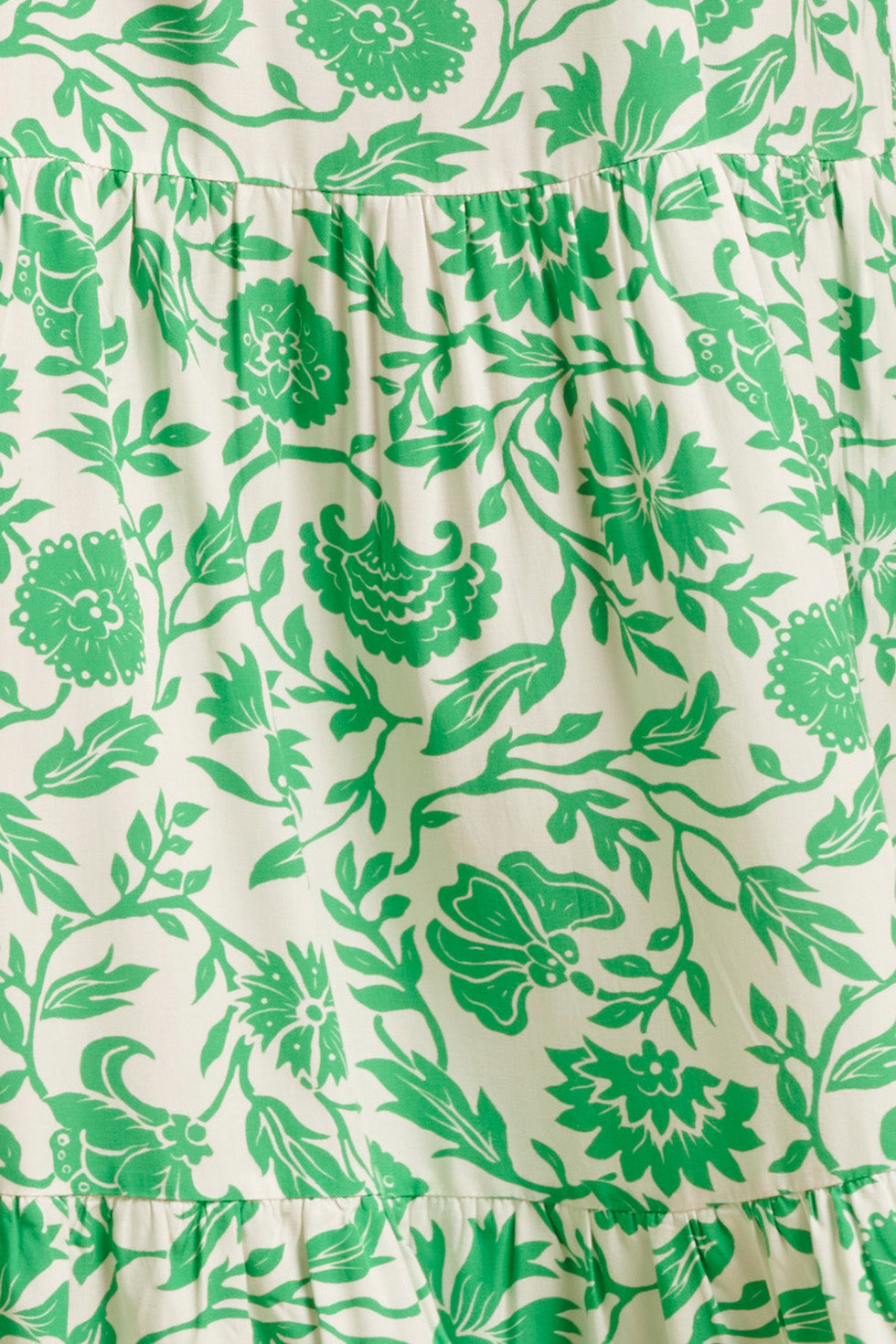 24319 Zomerse Levendige Bloemen Top | White - Green