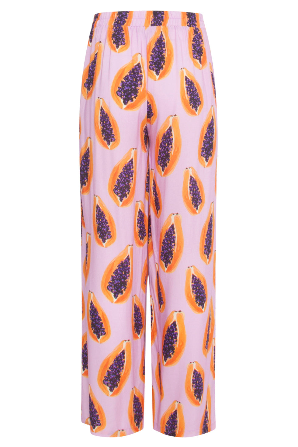 24326 Lilae Papaya Print Flowy Broek | Lilac - Muticolour