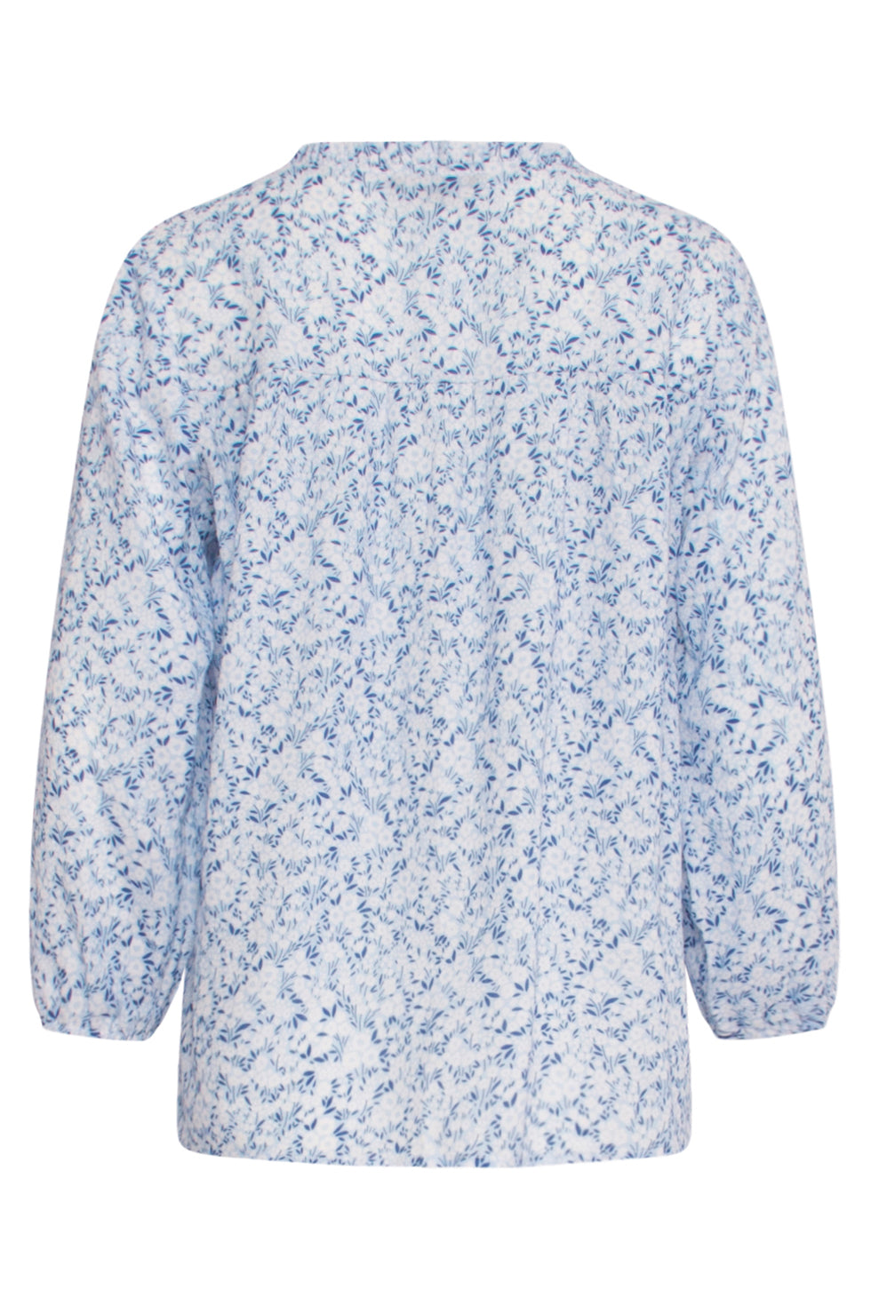 24345 Ditsy Bloemen Top | Blue - White