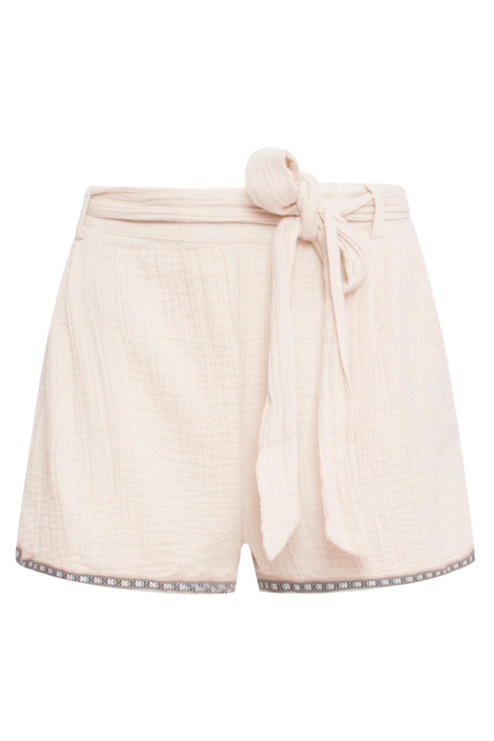 24381 Dames Shorts Met Azteekse Borduursels | Sand - Black