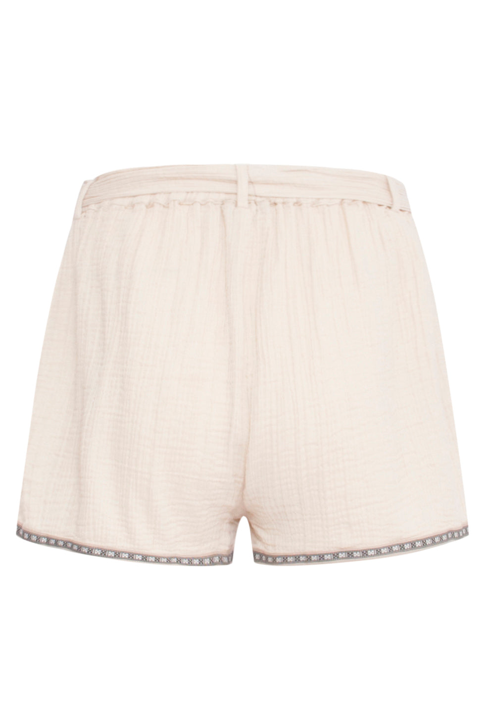 24381 Dames Shorts Met Azteekse Borduursels | Sand - Black