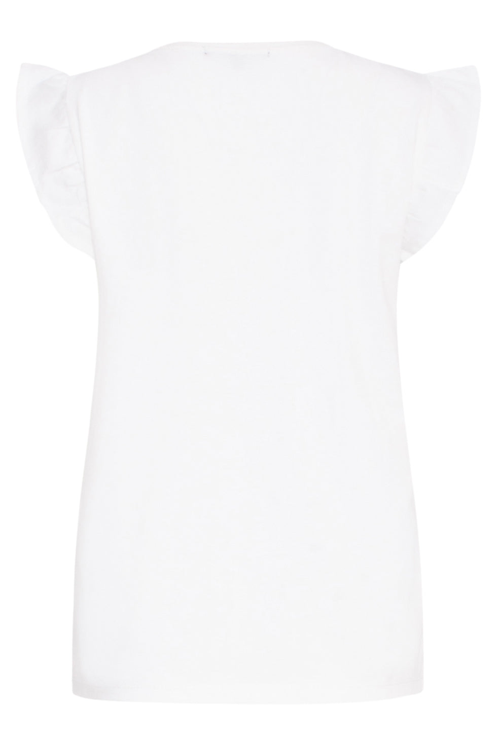 24383 Dames T-Shirt Met Korte Mouwengeborduurde Paarse Bloem | White - Muticolour