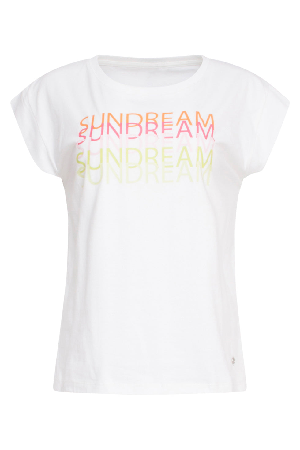 24385 Dames T-Shirt Met Korte Mouwensundream Rainbow Print | White - Muticolour
