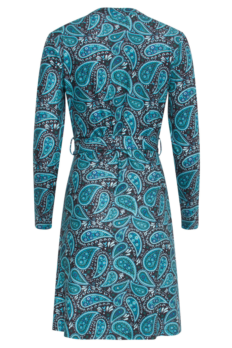 24512 Paisley Bedrukte Korte Jurk | Black - Muticolour