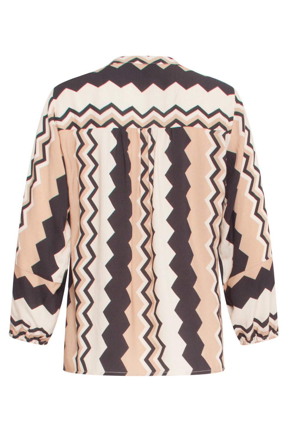 24529 Zigzag Top | Sand - Black