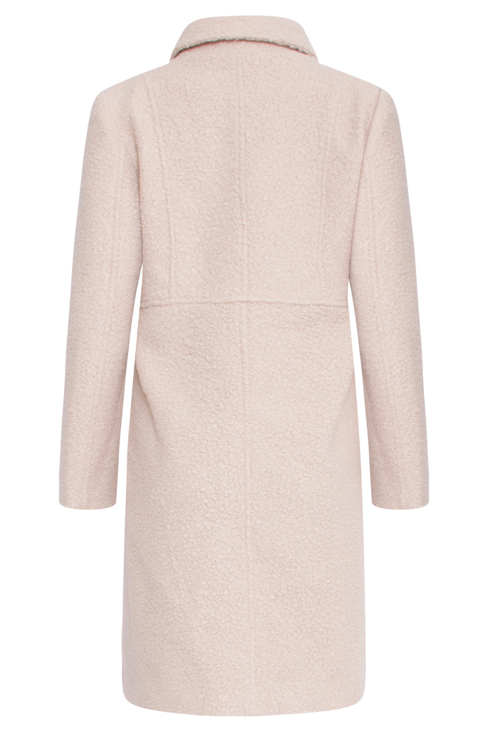 24550 Lange Beige Bouclé Jas | Sand