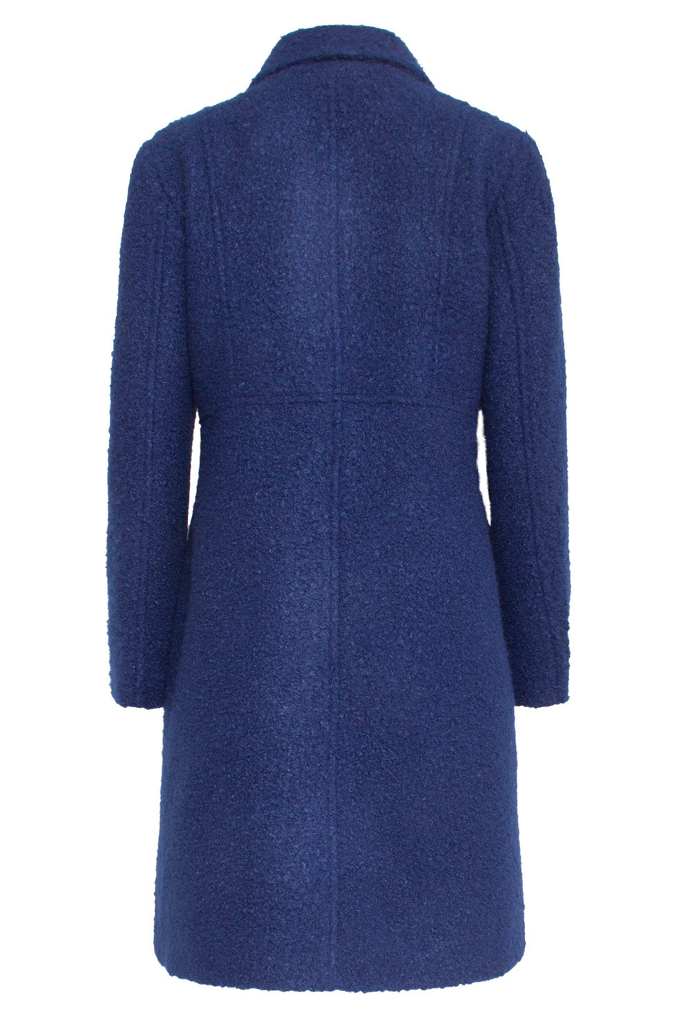 24550 Lange Bouclé Jas | Navy