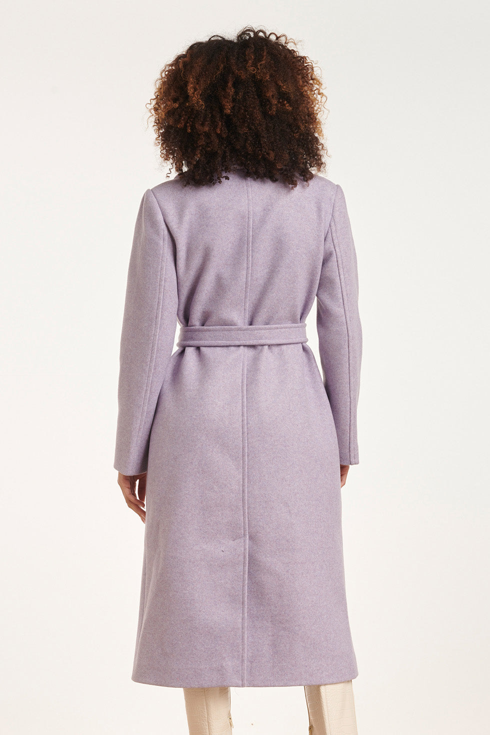24552 Lange Lila Jas Met Grote Revers | Lilac