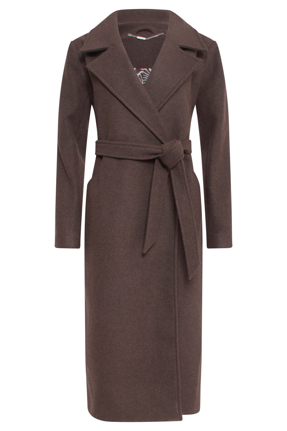 24552 Lange e Jas Met Grote Revers | Brown