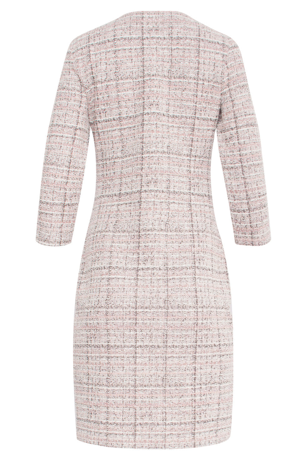 24568 Licht Textuur Jurk | Baby Pink - Muticolour
