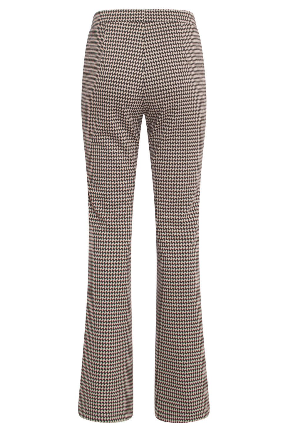 24575 Diamant Gedessineerde Flared Leggings | Black - Sand
