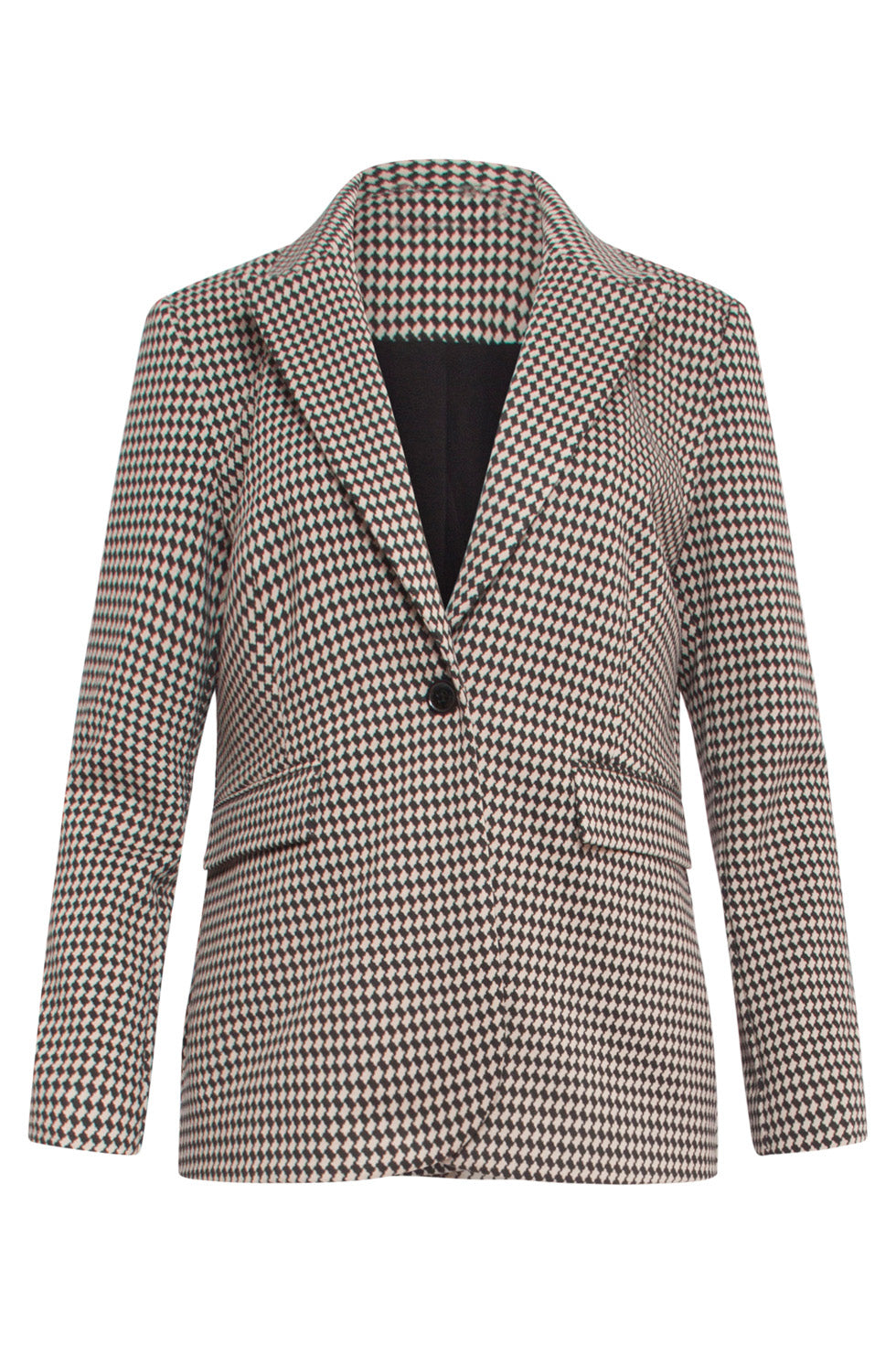 24576 Diamantprint Blazer | Black - Sand