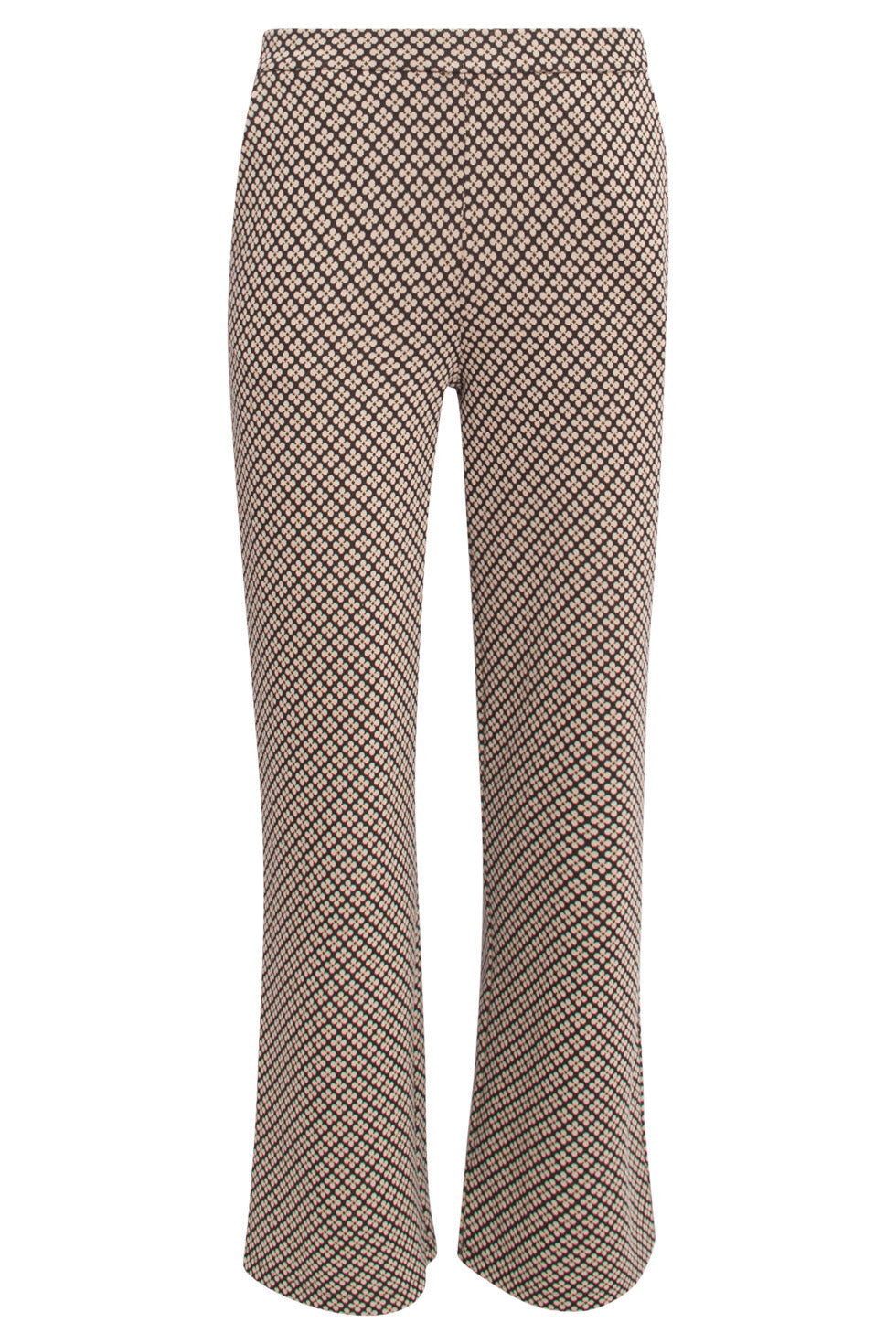 24577 Wijde Broek Met Grafische Bloemprint | Black - Sand