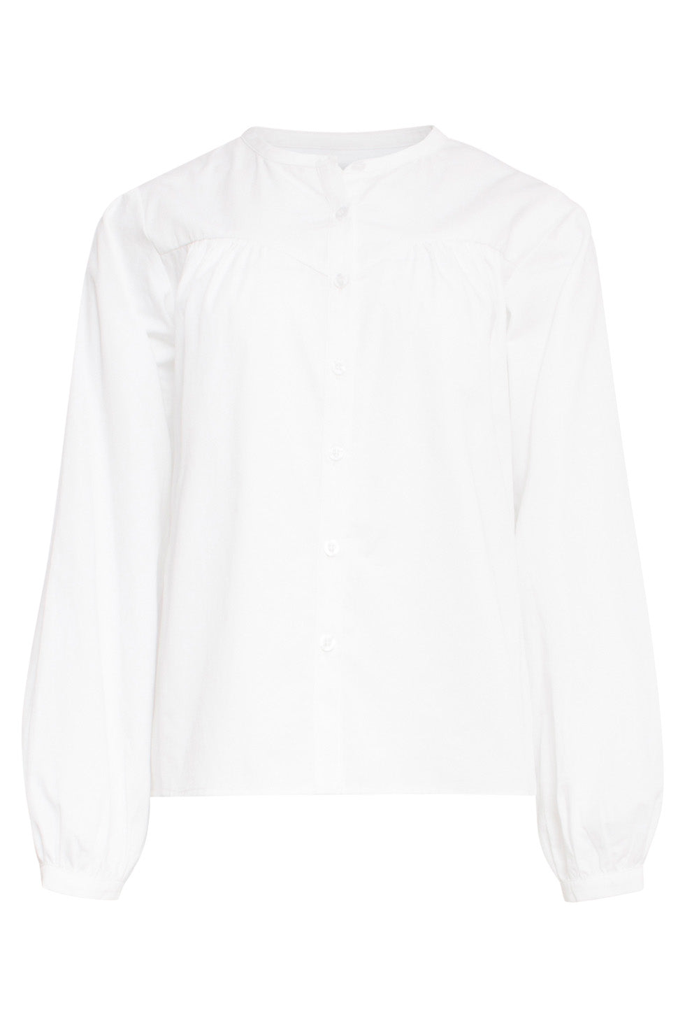 24580 Puffy Sleeve Blouse | White