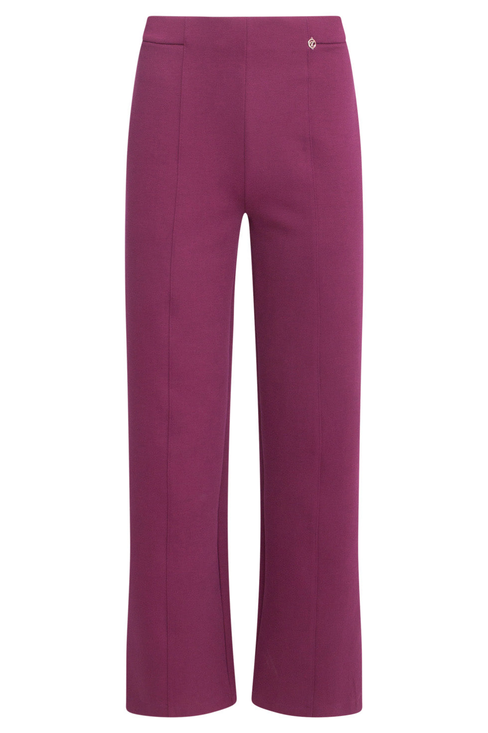 24590 Stretchy Paarse Flared Broek | Purple