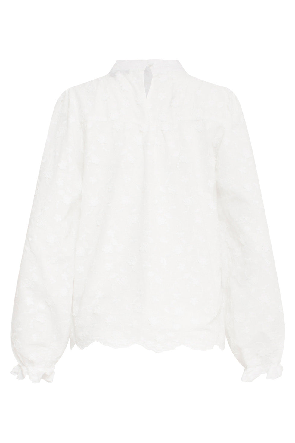 24591 Bloem Textuur te Blouse | White
