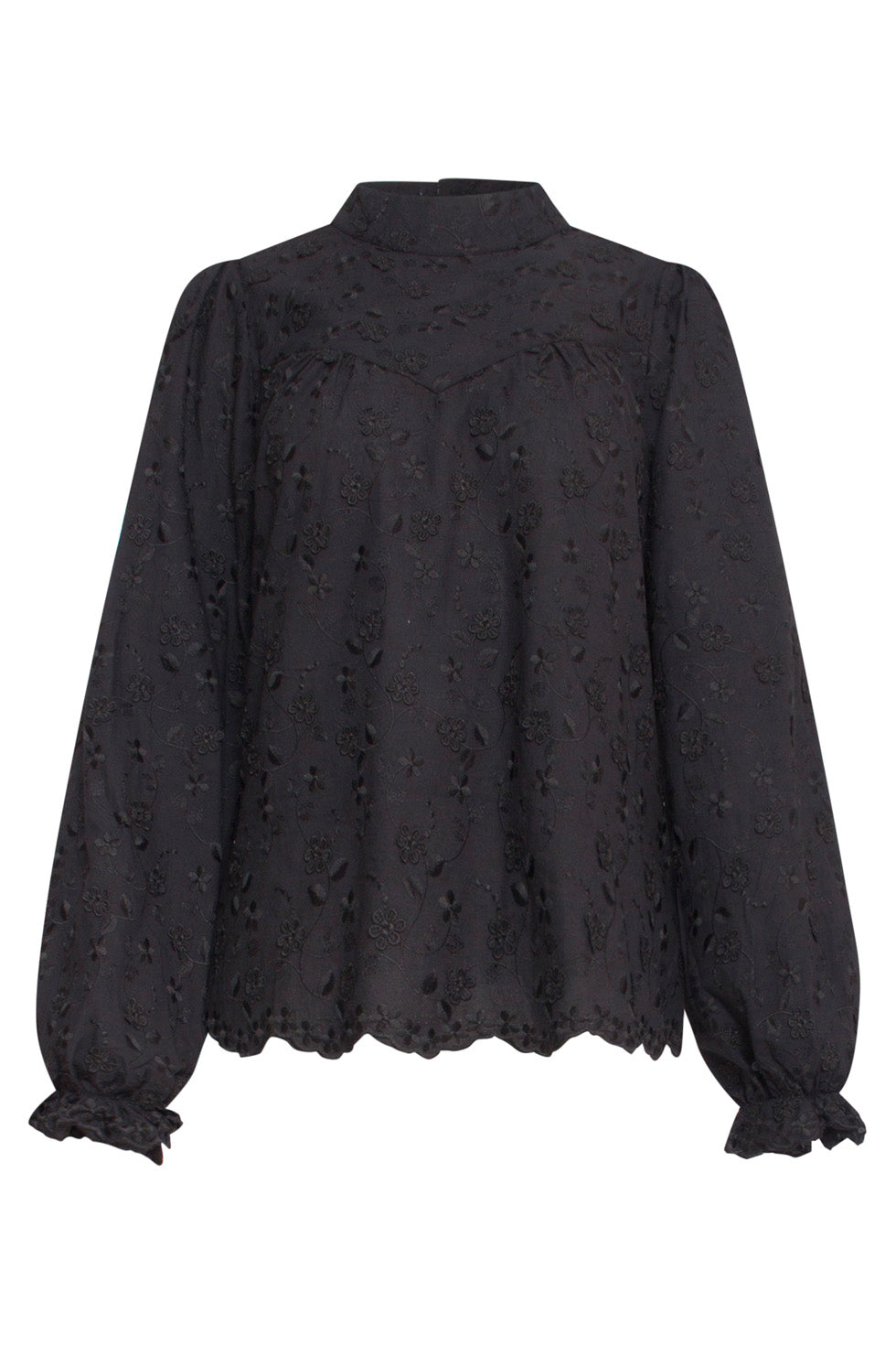 24591 Bloem Textuur e Blouse | Black