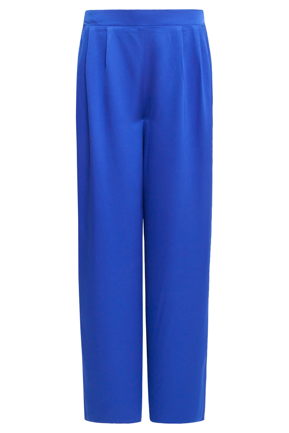 24592 Wijde Satijnen Cobalt Broek | Cobalt Blue