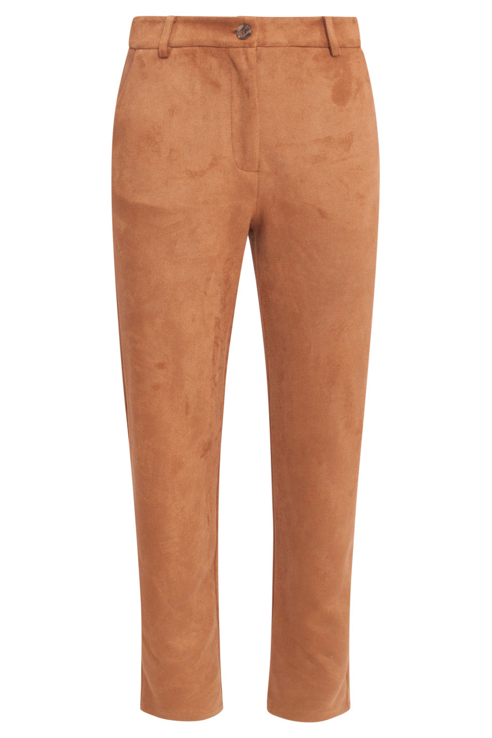 24597 Suède Cognac Aangesloten Broek | Cognac