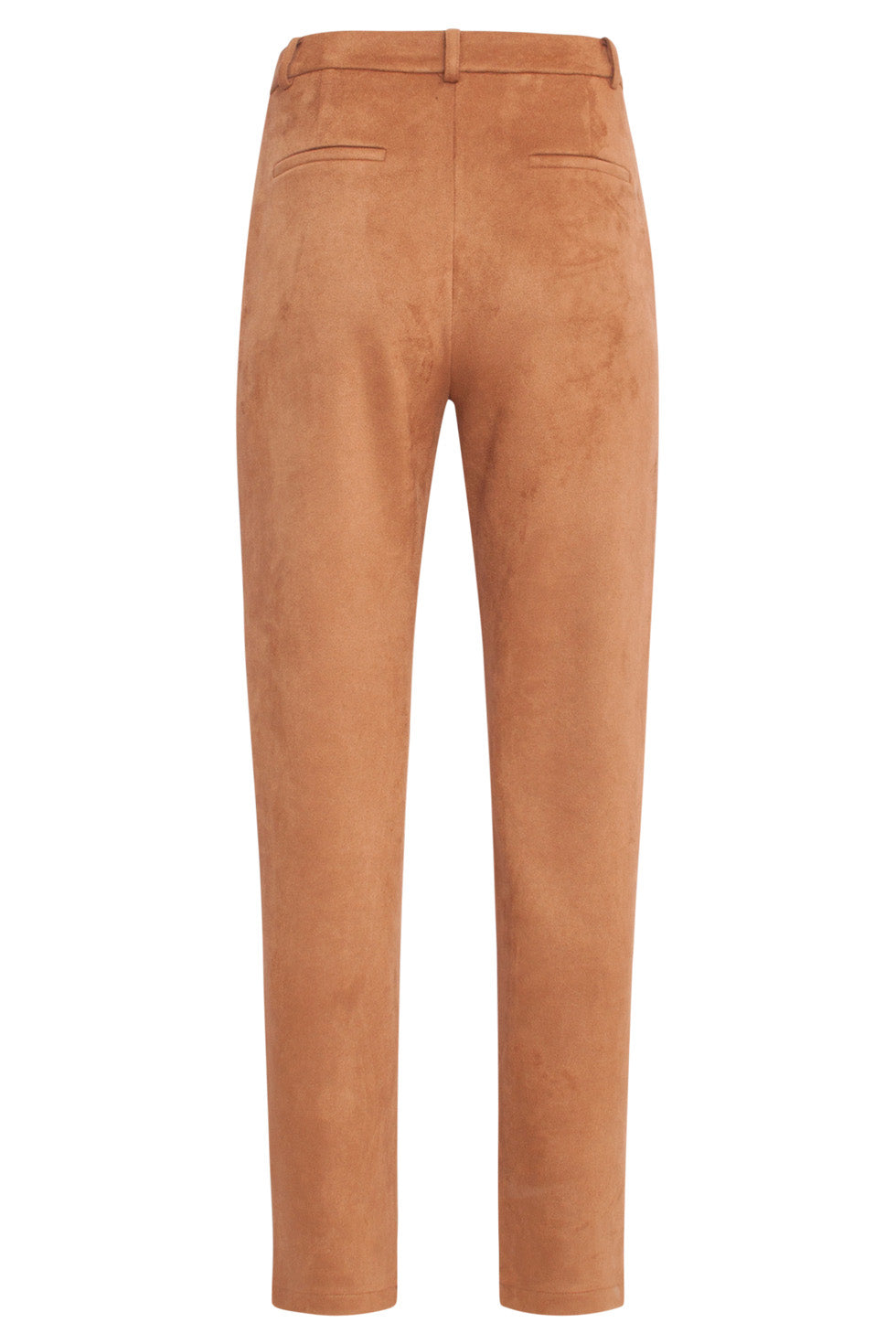 24597 Suède Cognac Aangesloten Broek | Cognac