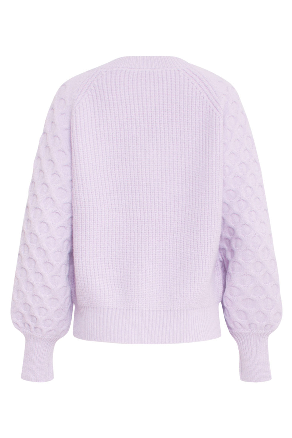 24617 Lila Dikke Gebreide Trui Met Structuur | Lilac