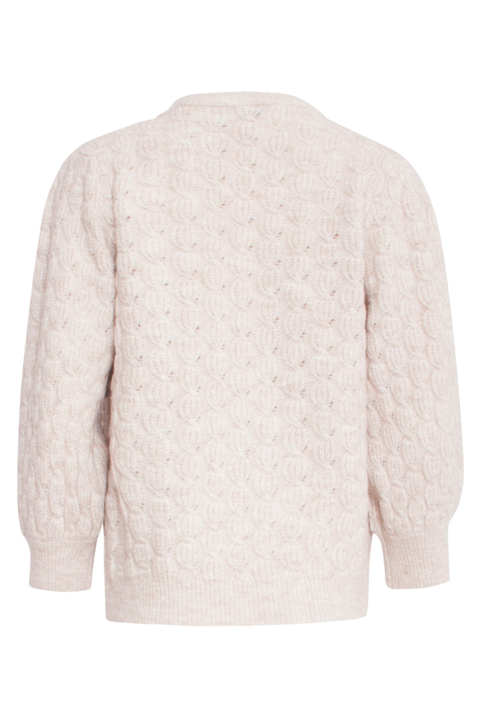 24618 Gebreide Trui Met Structuur | Sand