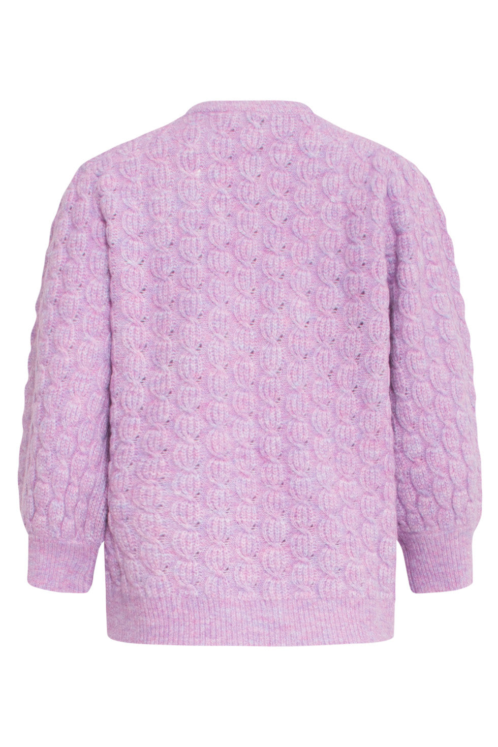 24618 Lila Gebreide Trui Met Structuur | Lilac
