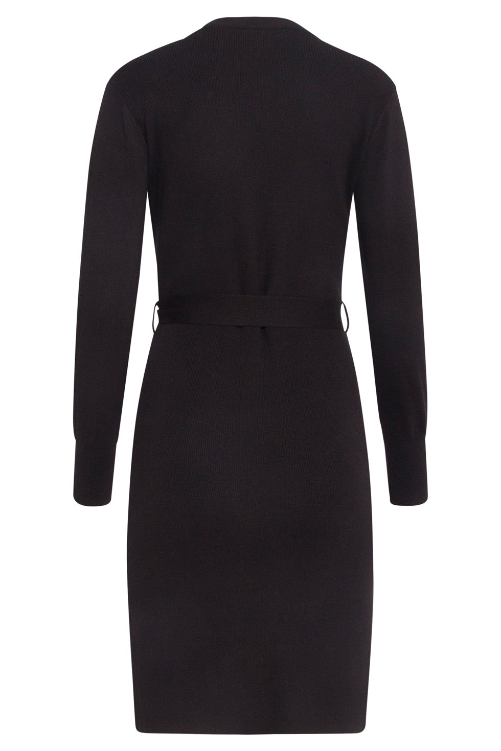24622 Gebreide Jurk Met Ronde Hals | Black