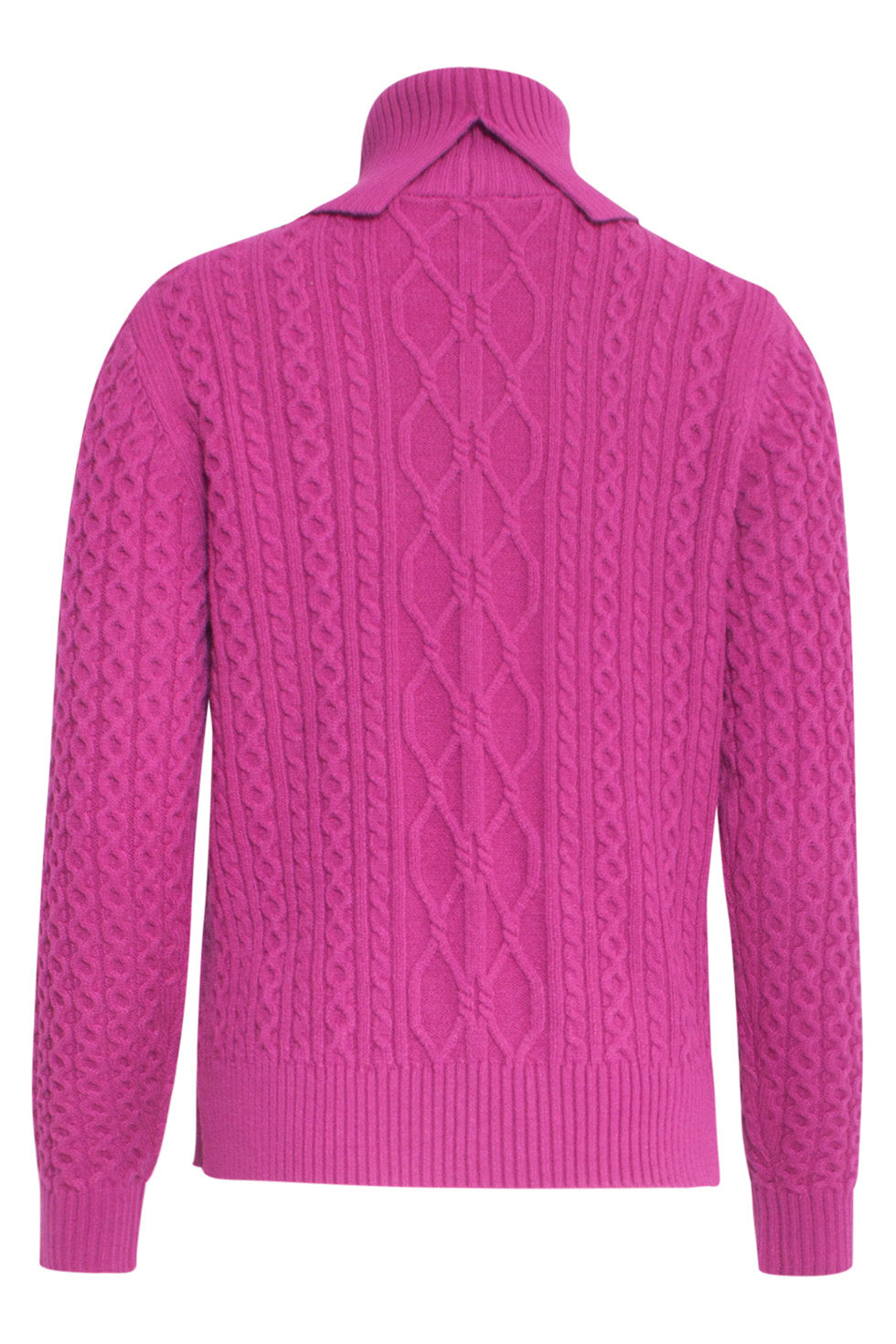 24628 Cerise Gebreid Top Met Gevlochten Structuur | Cerise