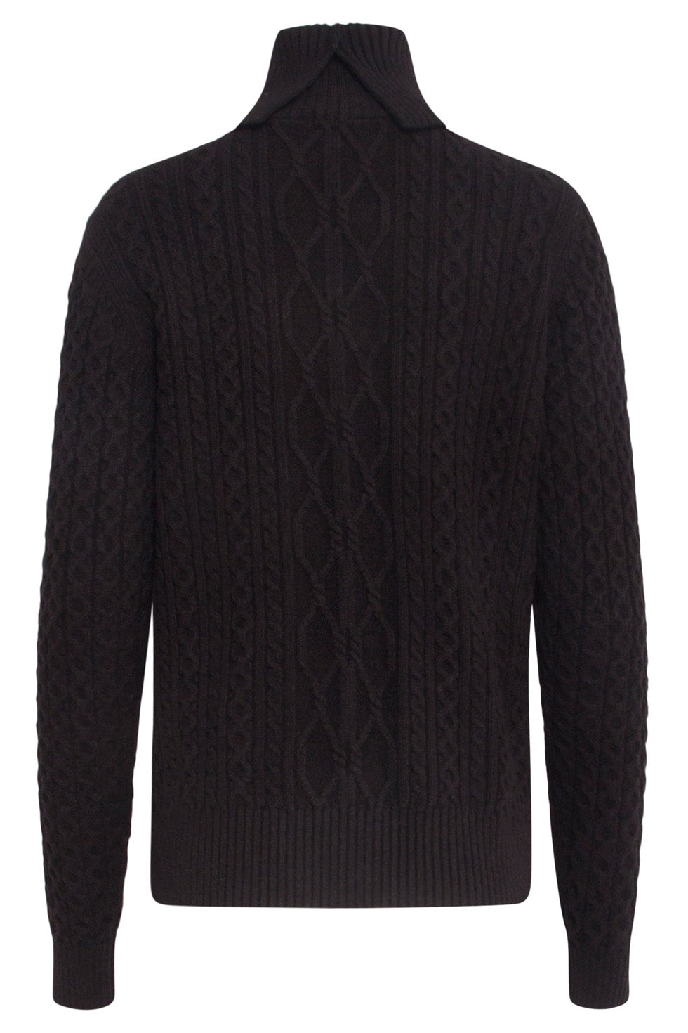 24628 E Gebreid Top Met Gevlochten Structuur | Black