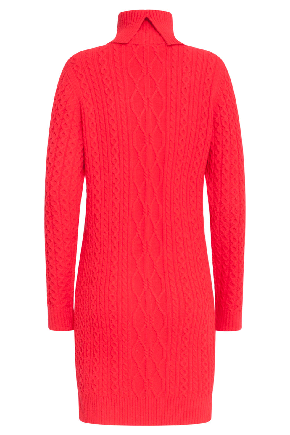 24629 Gebreid Jurk Met Vlechtstructuur | Red