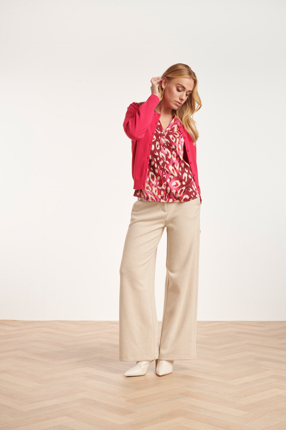 24633 Fuchsia Gebreid Vest | Fuchsia