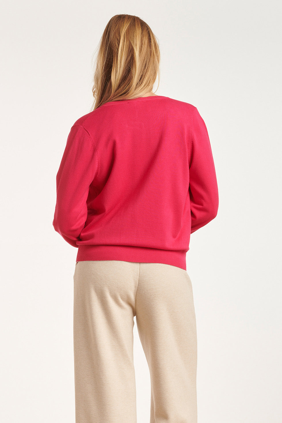 24633 Fuchsia Gebreid Vest | Fuchsia