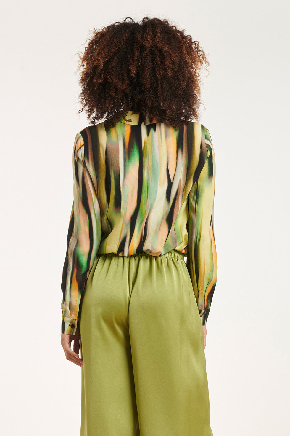 24640 Blouse Met Abstracte Print | Green - Muticolour