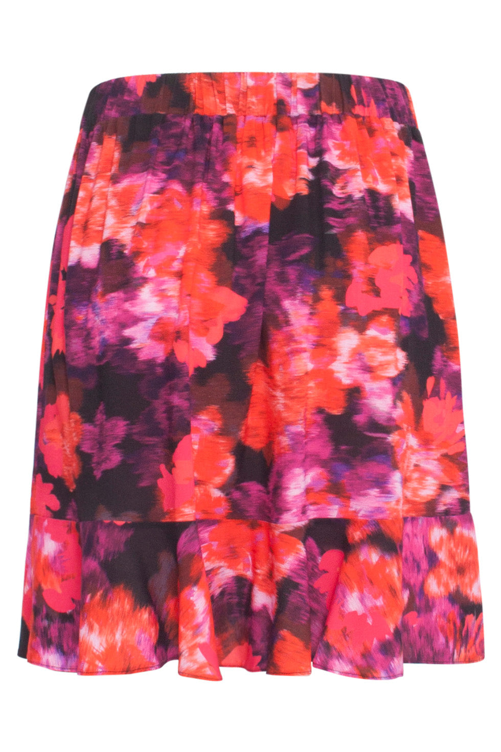 24650 Rok Met Paarse Bloemenprint | Black - Muticolour