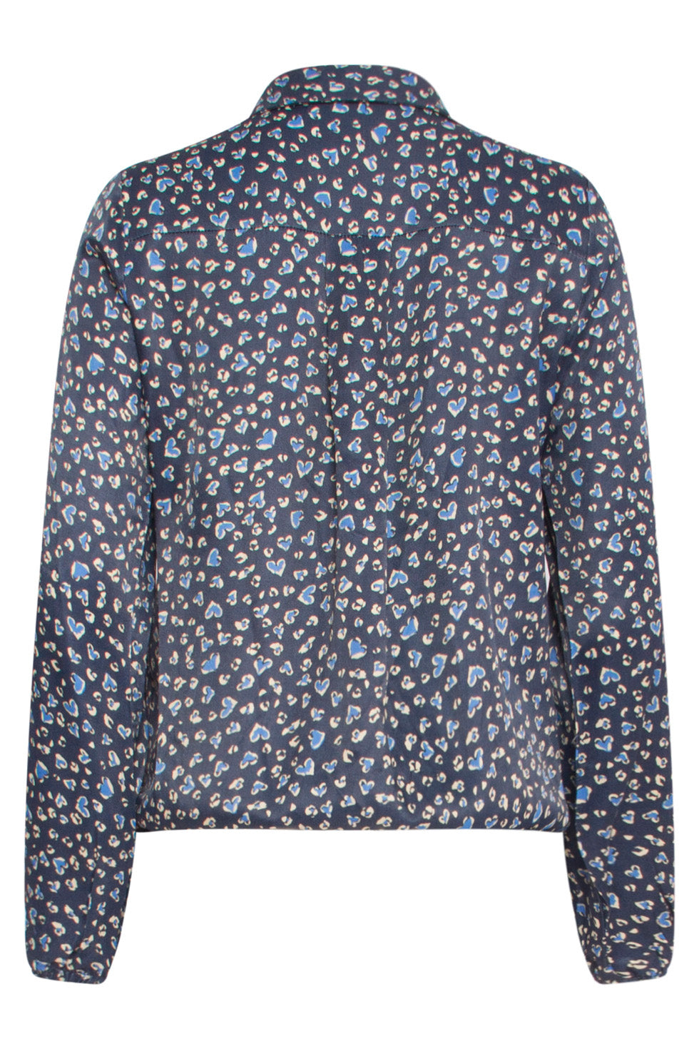 24656 Blouse Met Hartvormige Dierenprinttinten | Navy - Muticolour