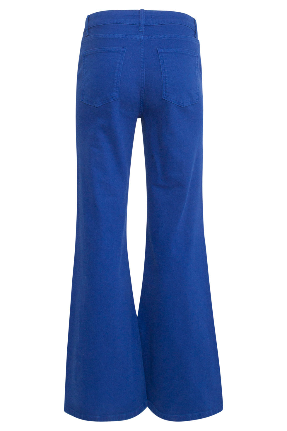 24673 Kobalt Flared Jeans Met Bloemembroidery | Cobalt Blue