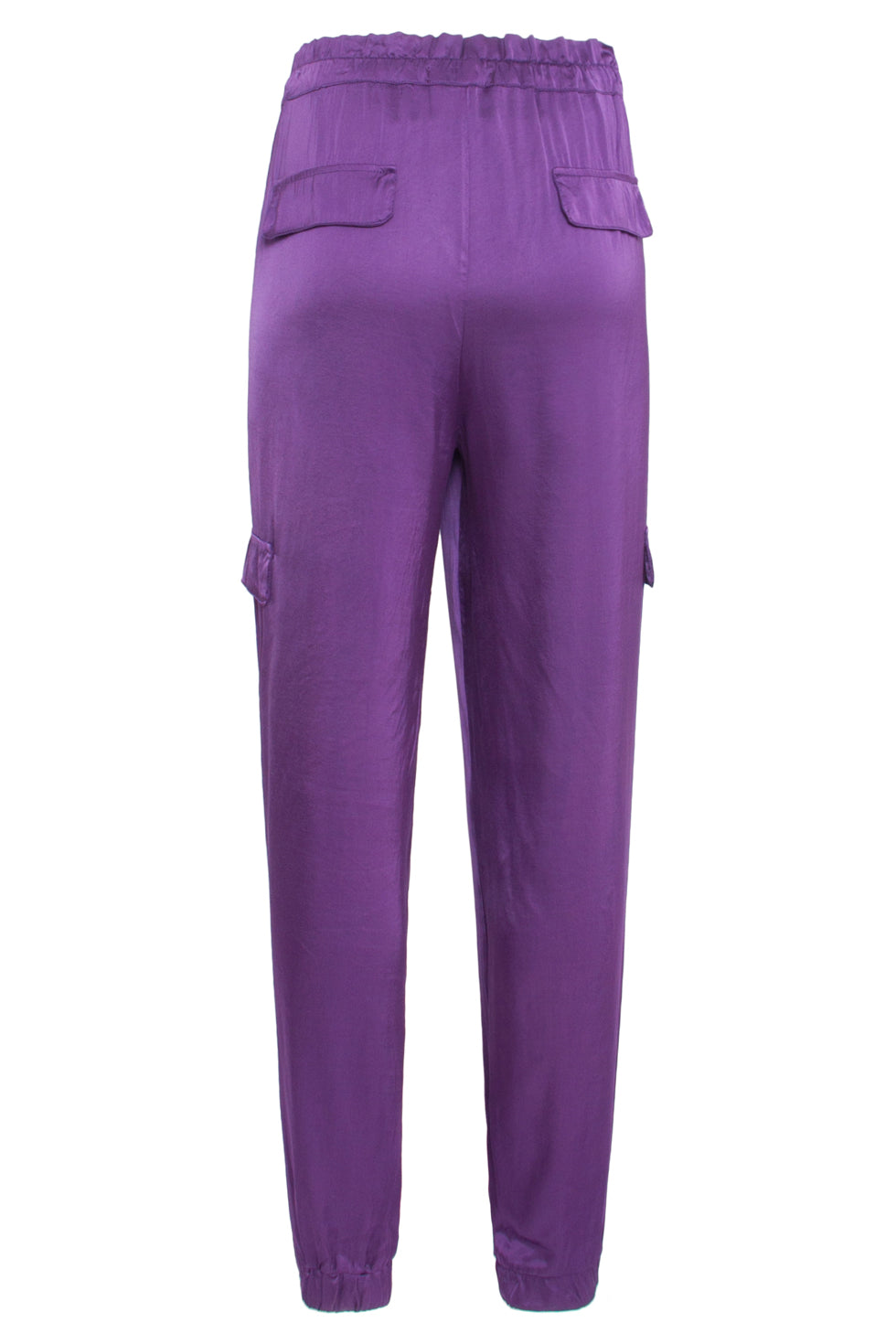 24679 Paarse Satijnen Cargo Broek | Purple