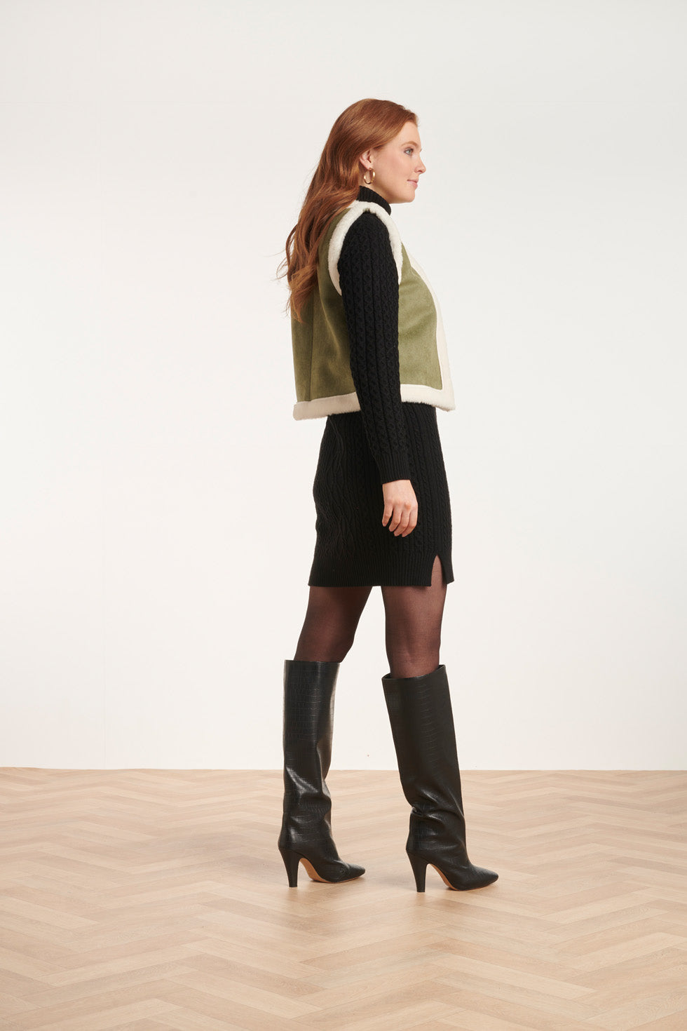 24707 Leger Suedine Gilet | Army