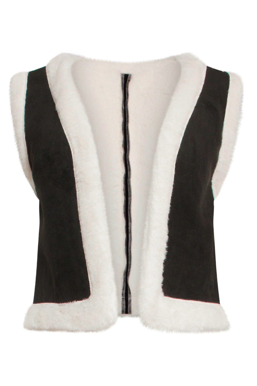 24707 Suedine Gilet | Black